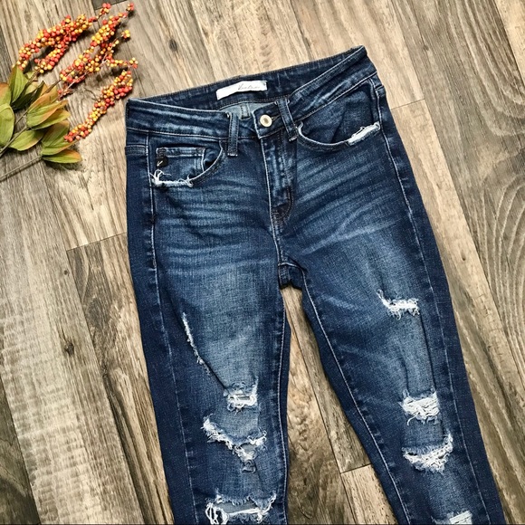 KanCan Denim - KanCan Distressed Skinny Jeans -24
